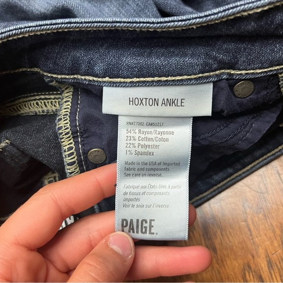 PAIGE Blue Hoxton Ankle Skinny Jeans Modern Fit - Picture 4 of 7